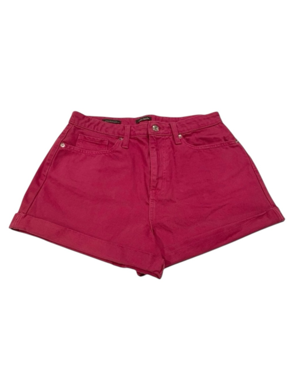Wild Fable Hot Pink/Magenta Denim Shorts High Waisted Cuffed